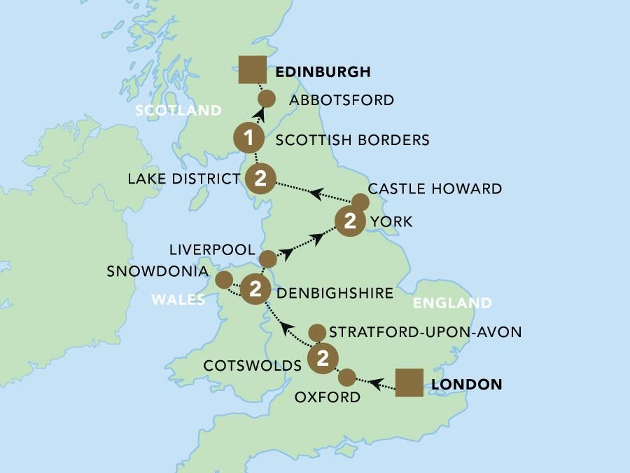 10 day England Scotland Itinerary